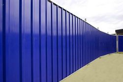 Corrugated Profiled Sheet Perimeter Barricade Hoarding Fencing Fences Suppliers Contractors Company in UAE Dubai, Abu Dhabi, Al Ain, Oman, Ruwais, Sharjah, RAK