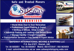 CLEARING & FORWARDING COMPANIES & AGENTS from SAFEWAY INTERNATIONAL MOVING & SHIPPING LLC
