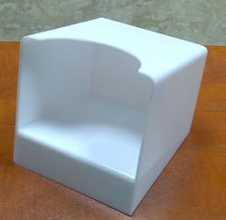 Square Paper Cube Holder in PS Plastic from AL BARSHAA PLASTIC PRODUCT COMPANY LLC