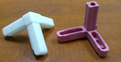 Three Way Plastic Corners in different colors