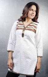 COTTON EMBROIDERED TUNIC in Kuwait