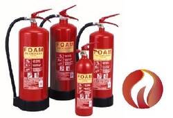 Fire extinguisher foams type