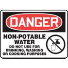 ACCUFORM SIGNS Danger Non-Potable Water Do Not Use