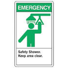 ACCUFORM SIGNS Emergency Safety Shower Keep sign
