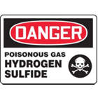 ACCUFORM SIGNS Poisonous Gas Hydrogen Sulfide Sign