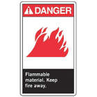 ACCUFORM SIGNS Flammable Material Keep Fire Away S