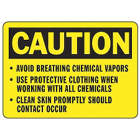 ACCUFORM SIGNS Avoid Breathing Chemical Vapors, Us