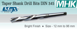Taper Shank Drill Bits DIN 345 Bright Finish from M H K HARDWARE TRADING LLC
