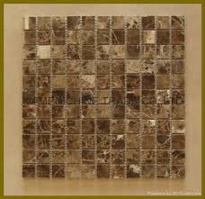 Dark Emprador Mosaic tile from AL RAFAHIA MARBLES AND GRANITE LLC