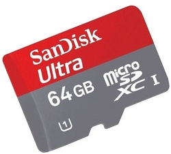 SanDisk Ultra 64GB microSD microSDHC Card w/ SD Ad from FINECO GENERAL TRADING LLC UAE