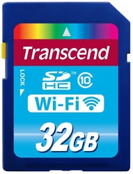 Transcend 32 GB Class 10 Wi-Fi SDHC Card, Black [T