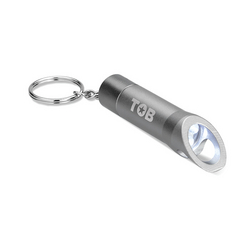 Metal LED torch key ring with bottle opener