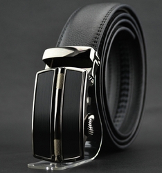 Automatic Buckle Waistband Leather Belt