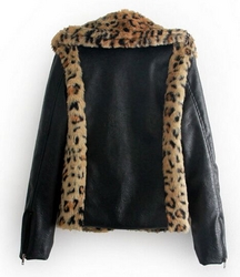 Womens Leopard leather coat from FINECO GENERAL TRADING LLC UAE