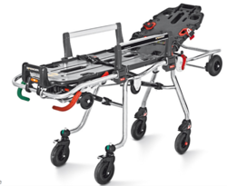 Self loading variable heights stretcher from ARASCA MEDICAL EQUIPMENT TRADING LLC