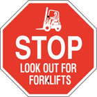 BRADY Stop Look Out For Forklifts Sign in uae