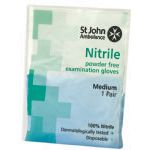 St John Ambulance nitrile powder-free gloves-pair