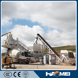 YHZS50/60 Mobile Ready Mix Concrete Plant Companie from HAOMEI MACHINERY EQUIPMENT CO.,LTD 