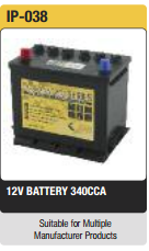 12V BATTERY 340CCA Supplier in UAE from IPS MIDDLE EAST MACHINERY AND EQUIPMENT LLC