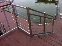 SS handrails with cable from EURO RUBBER AND STEEL