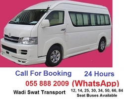 HIACE 14 SEATER FOR RENT from WADI SWAT PASSENGERS BUSES TRANSPORT
