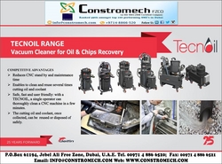 Industrial vacuum for machine tools from CONSTROMECH FZCO