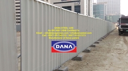 Corrugated Metal Hoarding Fence Panel Shinko Supplier Installer UAE -DANA STEEL from DANA GROUP UAE-OMAN-SAUDI