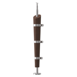 EXCLUSIVE DESIGNER WOODEN BALUSTER WITH STAINLESS STEEL FITTINGS