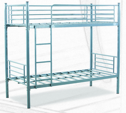 SILVER BUNK BED METAL BUNKER BEDS  BLACK HEAVY DUTY   from ABILITY TRADING LLC