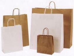 Ready Made White Kraft Paper bag from AL ZAYTOON GIFT BOXES IND L L C