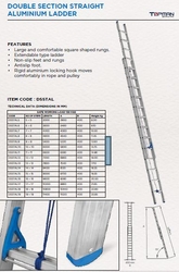 Double Section Aluminium Ladder Uae from AL BAWADI METAL INDUSTRIES LLC