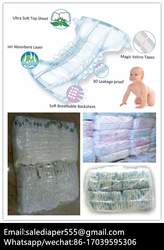 B grade baby diapers in bales