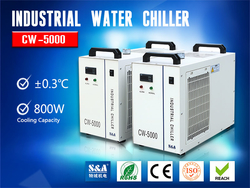 S&A air-cooled water chiller CW-5000 for cooling CO2 laser marking machine from GUANGZHOU TEYU ELECTROMECHANICAL CO., LTD.