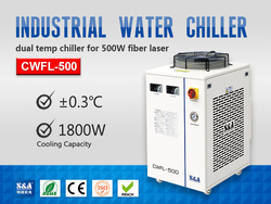 S&A water chiller machine CWFL-500 for cooling 500W fiber laser cutting machine from GUANGZHOU TEYU ELECTROMECHANICAL CO., LTD.