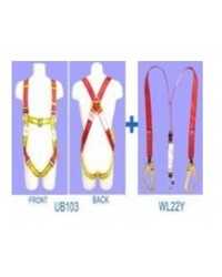  Full Body Harness With Twin Webbing Lanyard And Shock Absorber