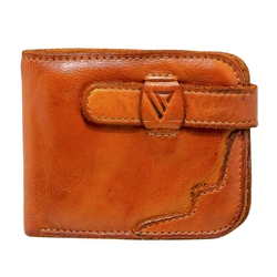 VILADO Trendy Grained Leather Billfold Wallet