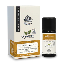 Frankincense Organic Essential Oil (Somalia) - 100% Pure, Natural, Certified Organic by ECOCERT - 10ml from AROMA TIERRA