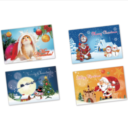 high quality 3d lenticular christmas cards animation cards lenticular printing from PLASTIC LENTICULAR TECHNOLOGY LIMITED