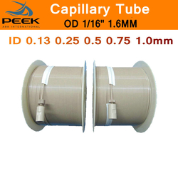 PEEK Pipe Capillary Tube 1/8" 1/16" 1.6mm Grade 450G 100% Pure Polyetheretherketone Tubular Thermoplastic Materials Tubing for HPLC