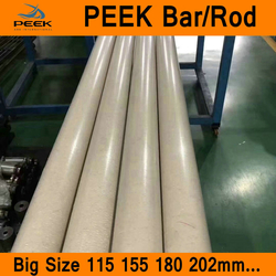 PEEK Bar Rod Polyetheretherketone Round Bars Rods Wire 100% Pure PEEK 450G Continuous Extrusion Profiles Size 115 155 180 202mm