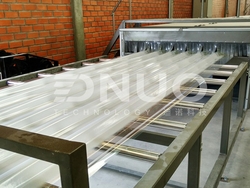 Fiberglass Poly FRP Roof Tile Sheet Making Manufacturing Machine