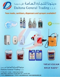 Sanitizer Suppliers In UAE,Dubai,Fujairah,Sharjah,Abu Dhabi,Ajman,Alain,Ras Al Khaimah from DAITONA GENERAL TRADING (LLC)