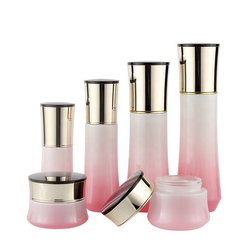 New Arrival 50G 40Ml Skin Care Packaging Black Cosmetic Glass Bottle Set from GUANGZHOU QIAOJUN GLASS PRODUCTS CO., LTD.