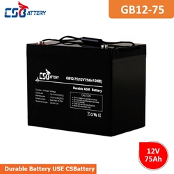 CSBattery 12V 75Ah Lead-acid AGM battery for Wind/solar/power-generation/electric-energy-storage 							