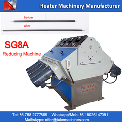 roll reducing machine for tubular heaters