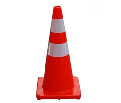  28" Flexible Orange PVC Safety Cone Road Barricade Cone from ALLROADS SAFETY CO., LTD