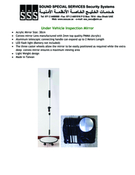 Under Vehicle Inspection Mirror from SOUND SPECIAL SERVICES - SECURITY SYSTEMS