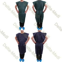 Delta-Medi Sterile SMS / PP Disposable Protective Apparel Patient Gown Without Sleeves from SHANDONG DELTA-MEDI CO., LTD