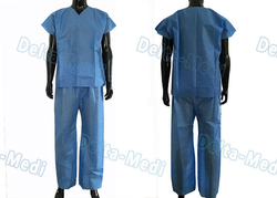 Delta-Medi Dustproof Non Toxic Medical Scrub Suit , Breathable Surgical Scrub Suits from SHANDONG DELTA-MEDI CO., LTD