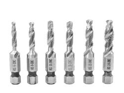 Hex Shank HSS Drill Bit Set UNC 6-32 8-32 10-24 10-32 Wood Drill Bits 6pcs Nindejin